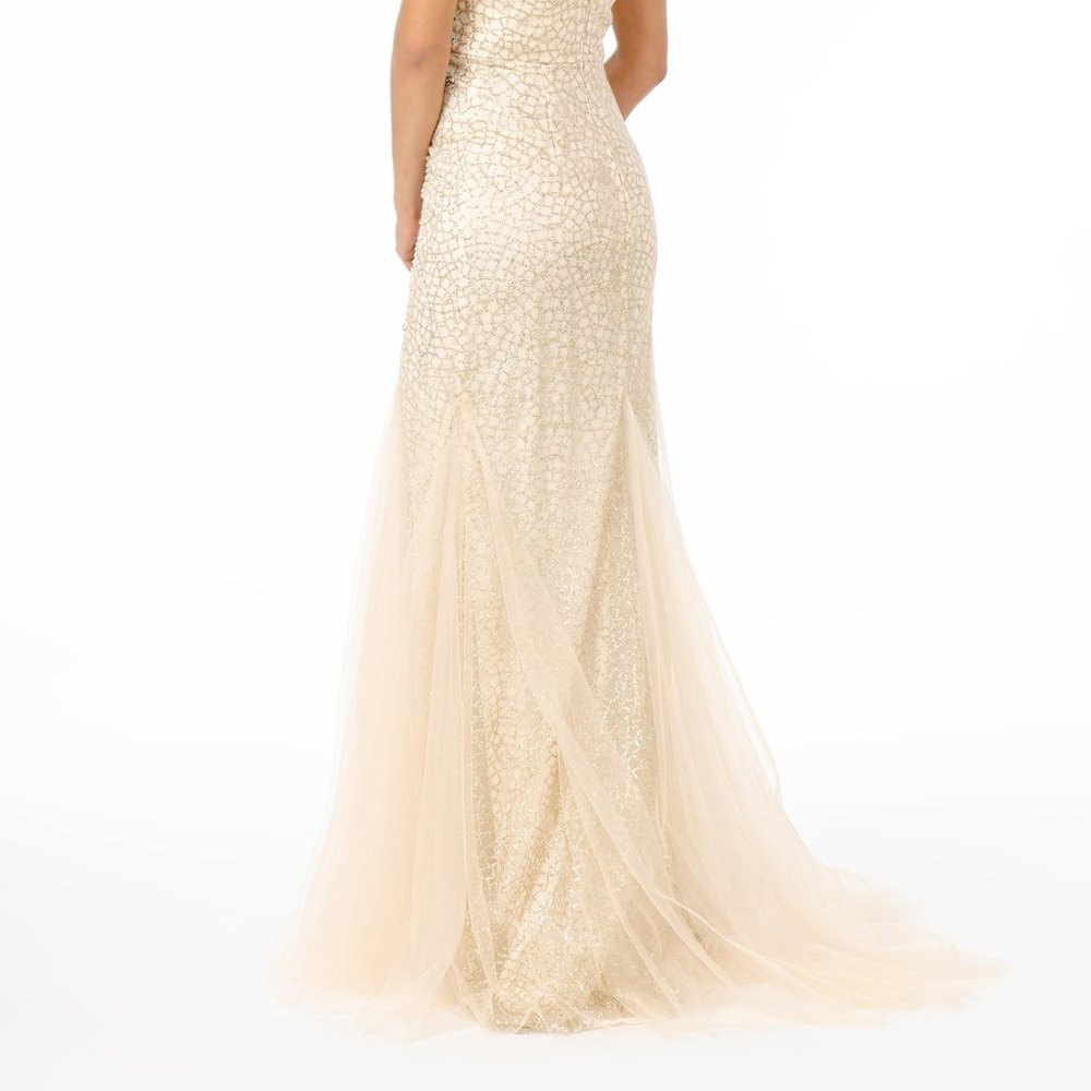 Illusion V-Neck Mermaid Shape Prom Dress GSGL1842 - Picture 7 of 10